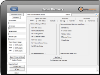 iTunes Recovery screenshot 2