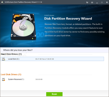 IUWEshare Disk Partition Recovery Wizard screenshot