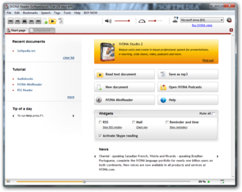 IVONA Reader screenshot