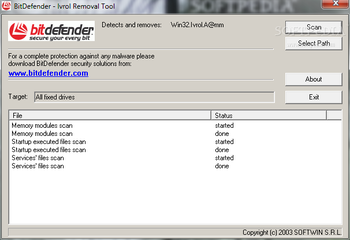 Ivrol Removal Tool screenshot