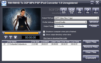 iWellsoft RM RMVB to 3GP MP4 PSP iPod Converter screenshot