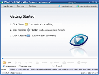 iWisoft Flash SWF to Video Converter screenshot 2