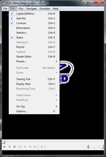 iZ3D Media Player Classic screenshot 2