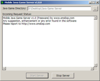 J2ME Server screenshot