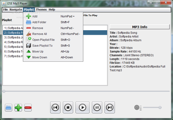 J2SE MP3 Player (formerly Simple Java Mp3 Player) screenshot 2