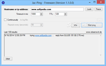 Jac-Ping screenshot