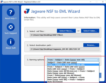 Jagware NSF to EML Wizard screenshot 3