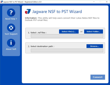 Jagware NSF to PST Wizard screenshot 3