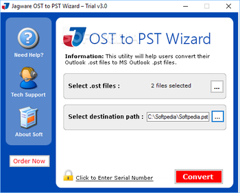 Jagware OST to PST Wizard screenshot