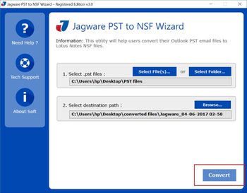 Jagware PST to NSF Wizard screenshot 3