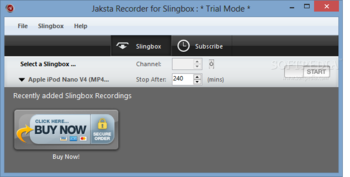 Jaksta Recorder for SlingBox screenshot