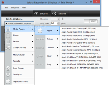 Jaksta Recorder for SlingBox screenshot 2