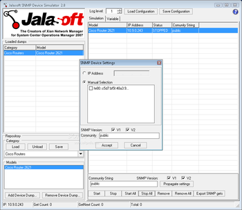 Jalasoft SNMP Device Simulator screenshot 2