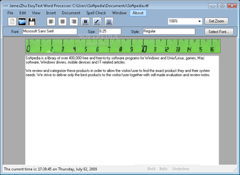 JamesZhu EasyText Word Processor screenshot