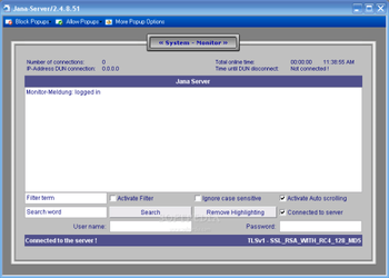 Jana Server  screenshot