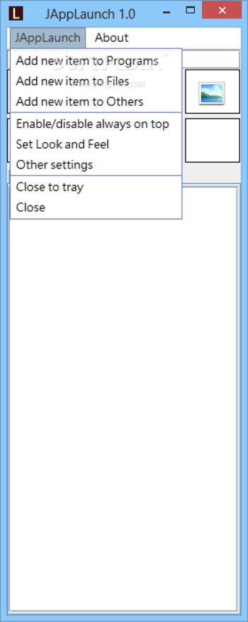 JAppLaunch screenshot 2