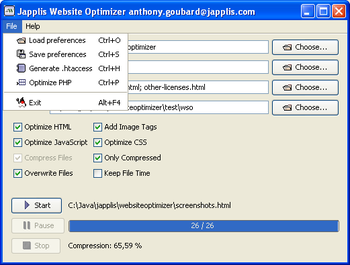 Japplis Website Optimizer screenshot 3
