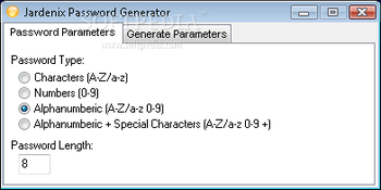 Jardenix Password Generator screenshot