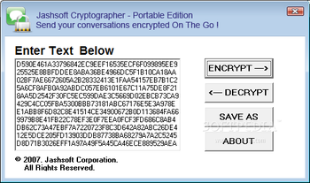 Jashsoft Cryptographer Portable Edition screenshot 2