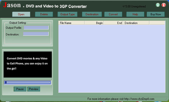 Jason DVD Video to Cell Phone Converter screenshot