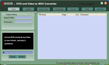 Jason DVD Video to MOV Converter screenshot 3