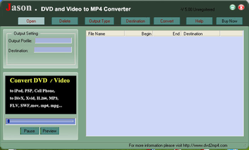 Jason DVD Video to MP4 all screenshot