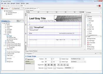 Jaspersoft Studio  screenshot