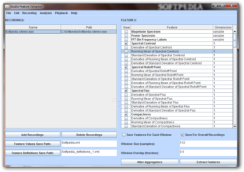 jAudio Feature Extractor screenshot