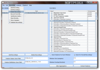 jAudio Feature Extractor screenshot 2