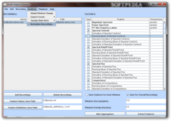 jAudio Feature Extractor screenshot 3