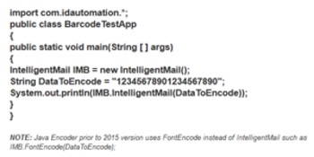 Java Barcode Font Encoder Class Library screenshot