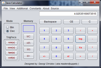 Java Calculator screenshot 3