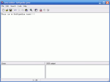 Java editor screenshot