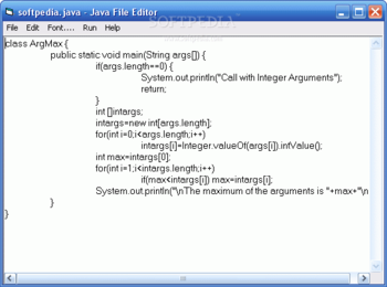 Java File Editor screenshot