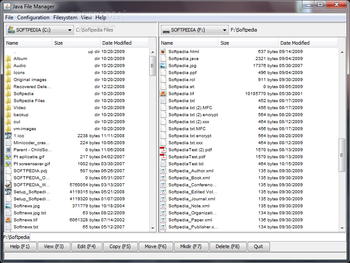 Java File Manager screenshot
