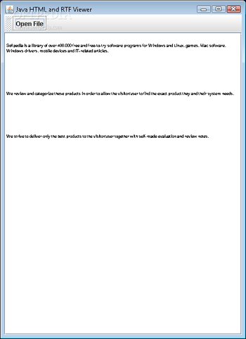 Java HTML and RTF Viewer screenshot