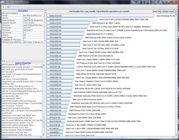 Java Micro Benchmark screenshot