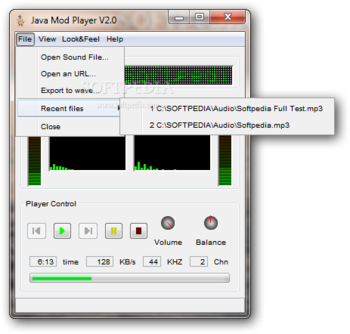 Java Mod Player screenshot 2