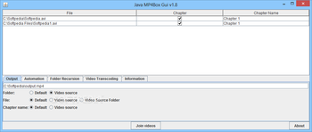 Java MP4Box Gui screenshot