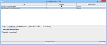 Java MP4Box Gui screenshot 2