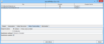Java MP4Box Gui screenshot 4
