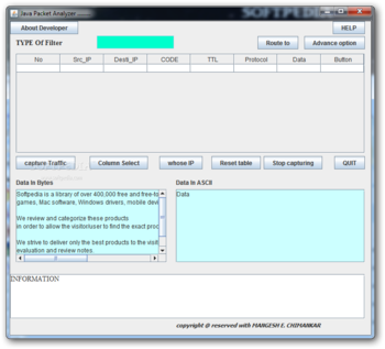 Java Packet Analyzer screenshot