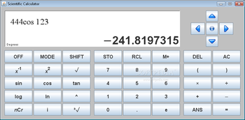 Java Scientific Calculator screenshot