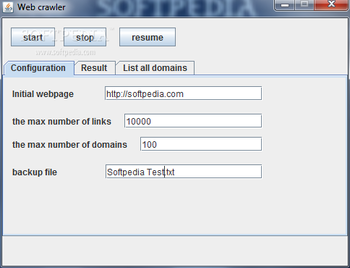 Java Web Crawler screenshot