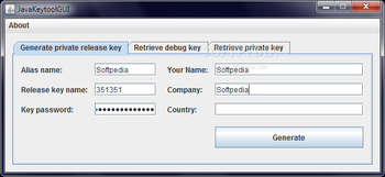 JavaKeyToolGUI screenshot