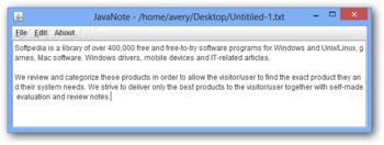 JavaNote screenshot