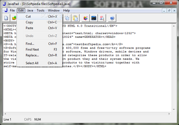 JavaPad screenshot 2