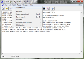 JavaPad screenshot 3