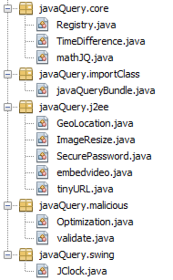 JavaQuery API screenshot