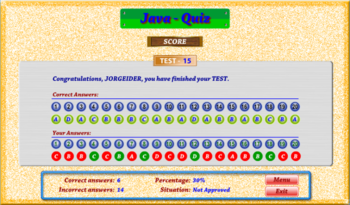 JavaQuiz screenshot 5
